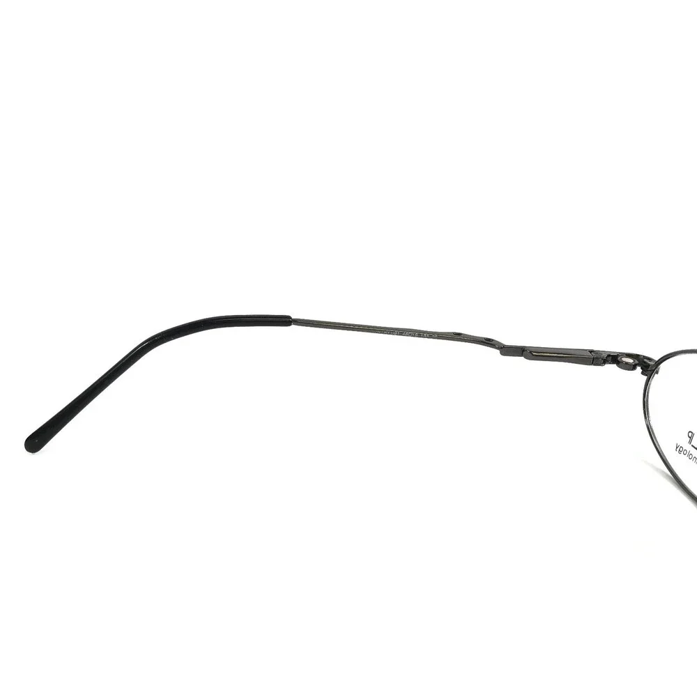 Easyclip Small Eyeglasses Frames ENTRY 091 Gunmetal w Magnetic Clip-on 46-19-135